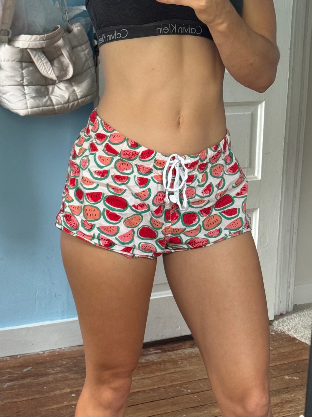 J.Crew 100% Cotton Watermelon-Print Sleep Shorts